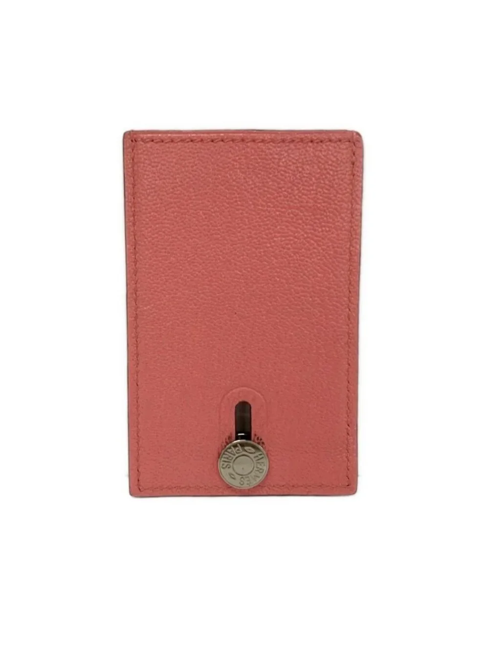 Hermes Card Case Diabolo Roseate Silver